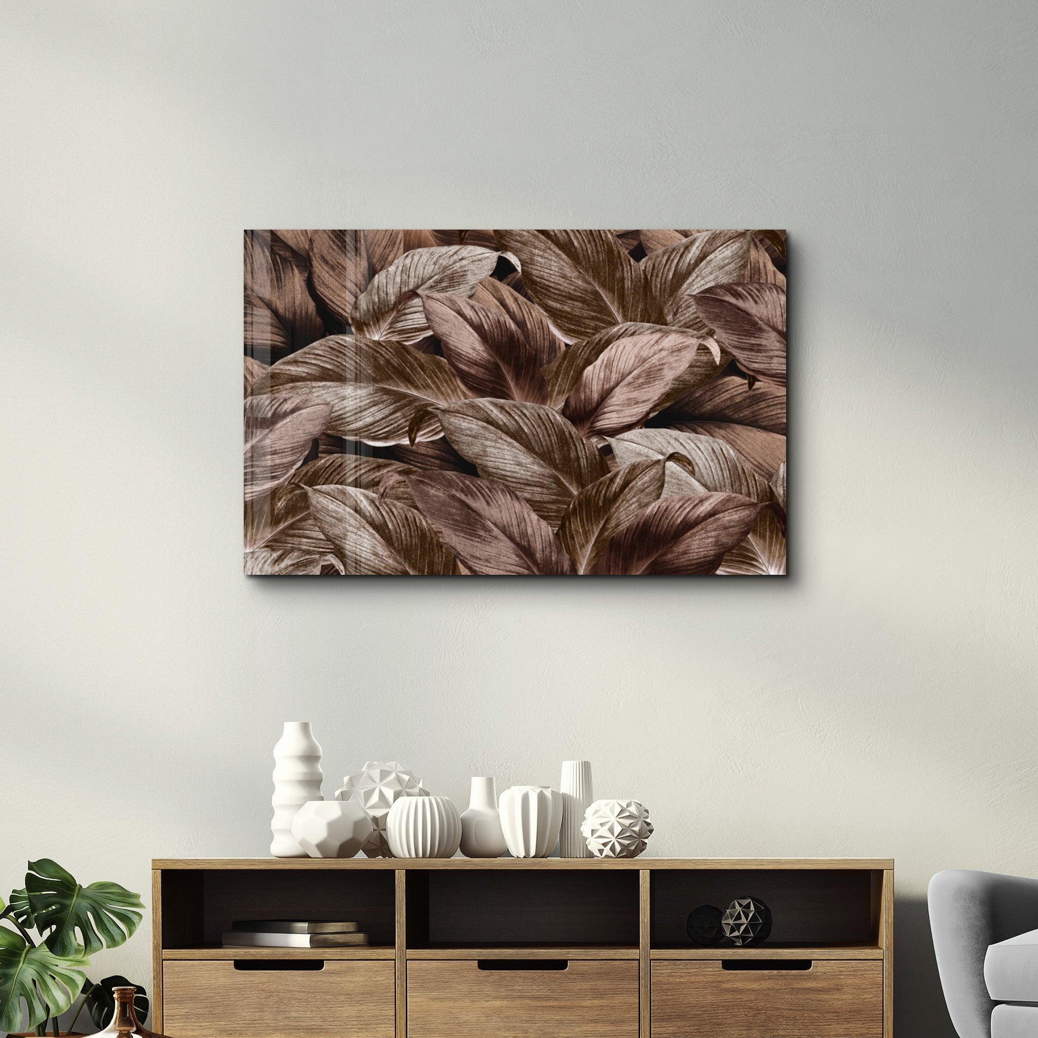 Tropical Leaf | Glass Wall Art - Artdesigna