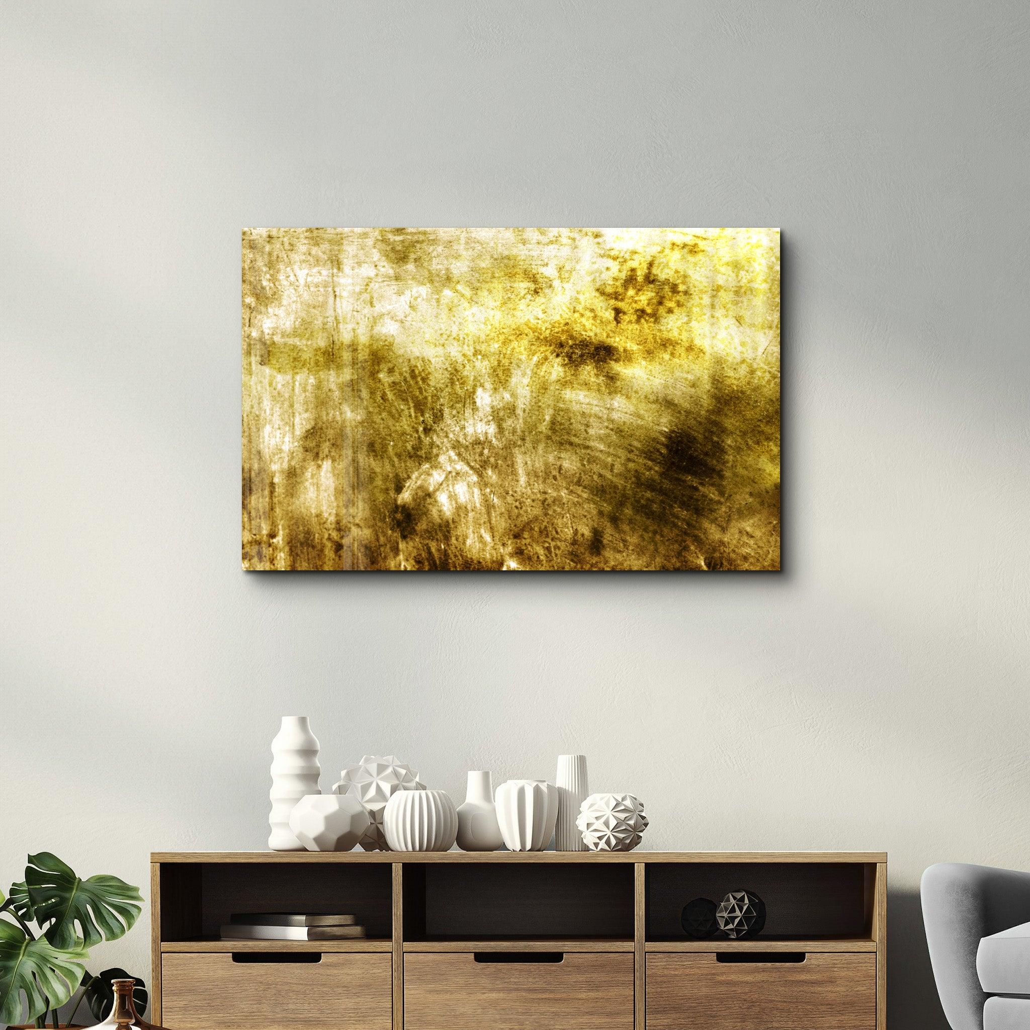 Yellow Abstract Pattern | Glass Wall Art - Artdesigna