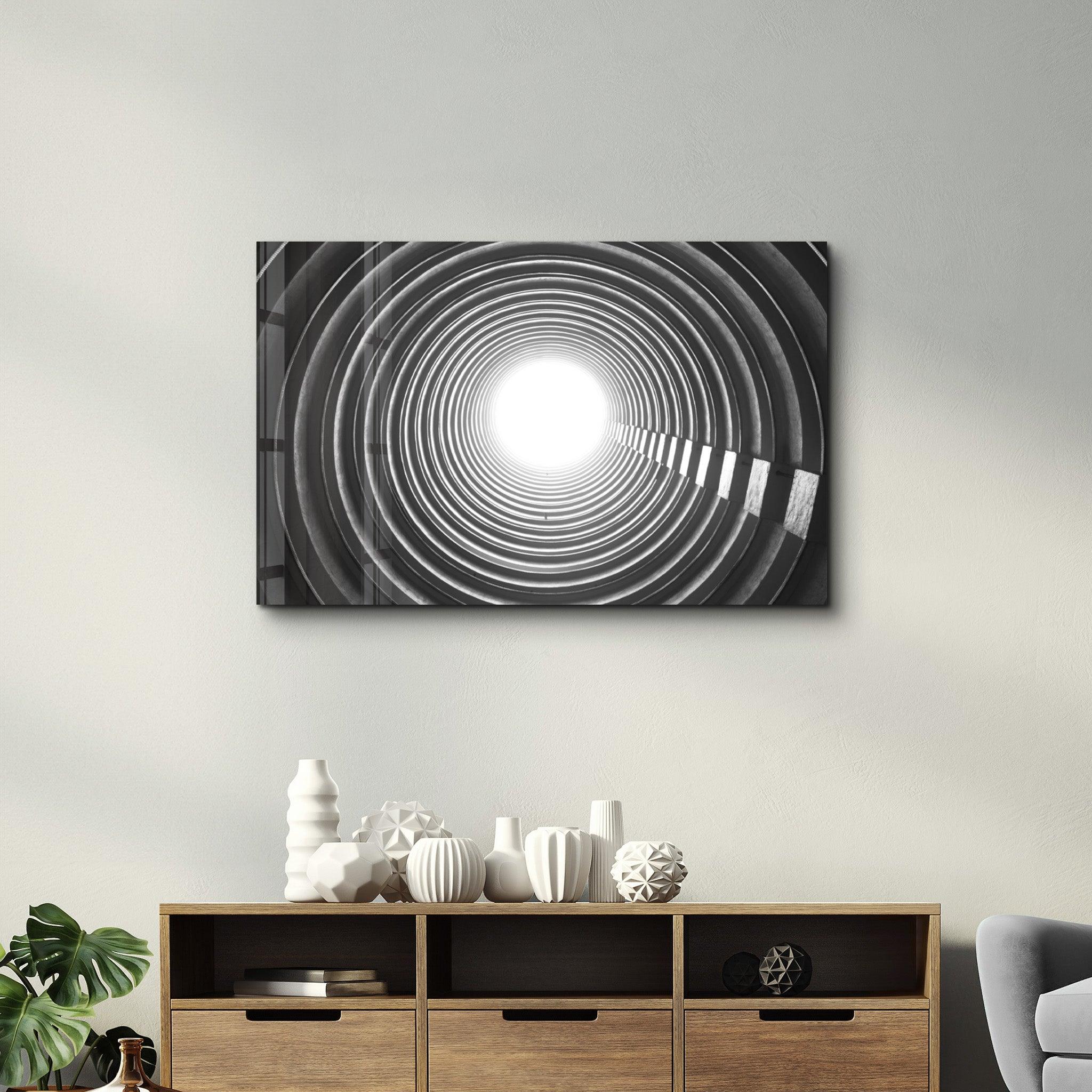 The End of Tunnel | Glass Wall Art - Artdesigna