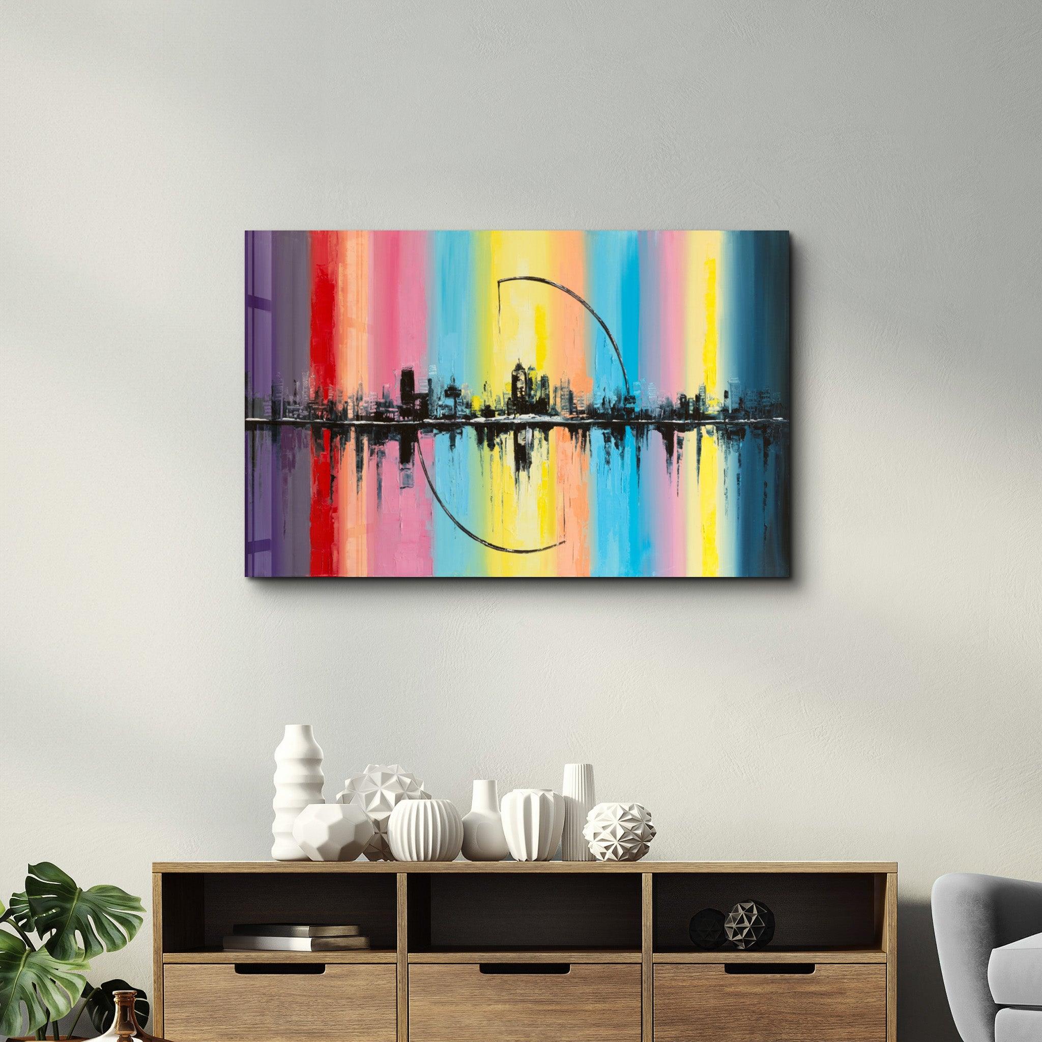 CityLine | Glass Wall Art - Artdesigna