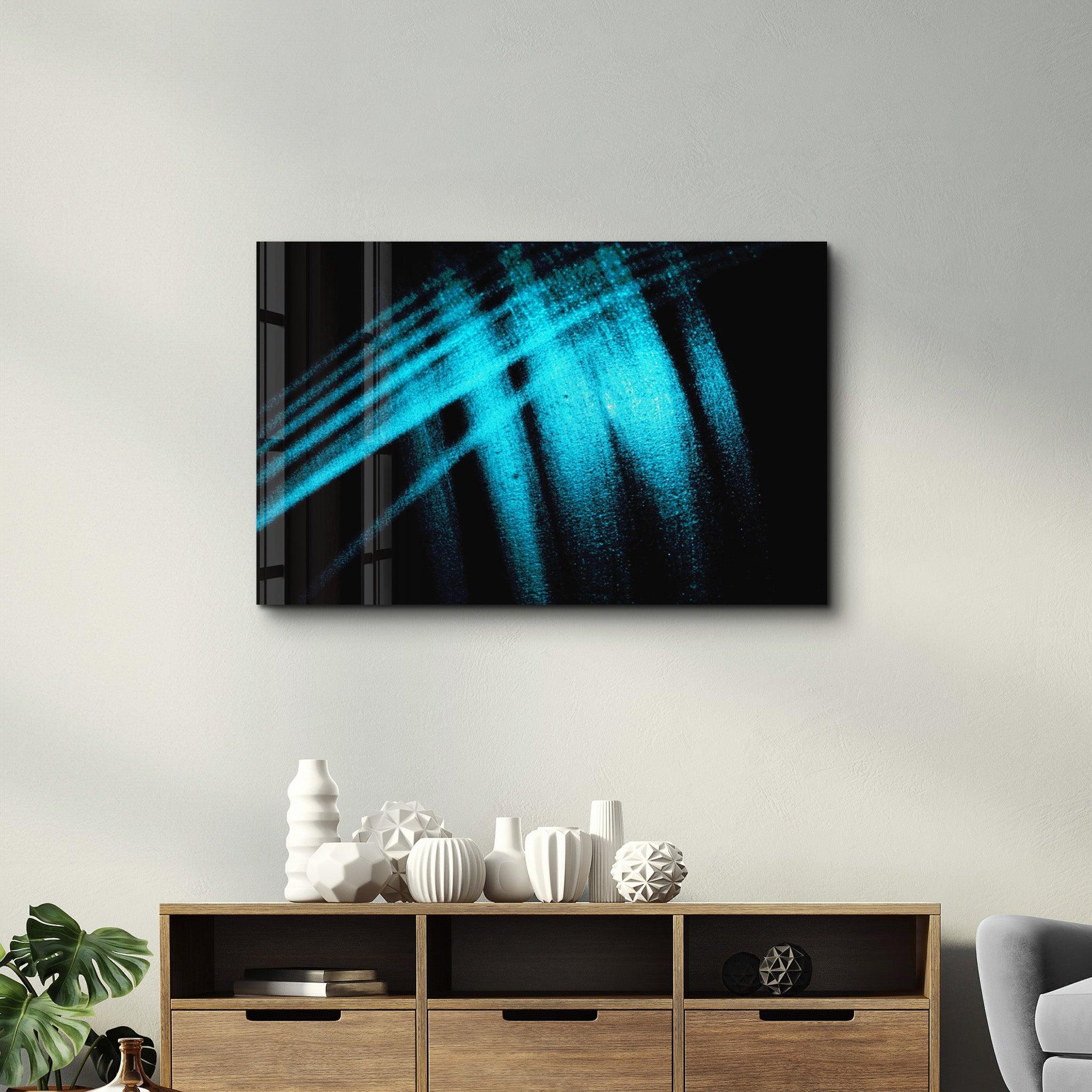 Blue Pattern | Glass Wall Art - Artdesigna