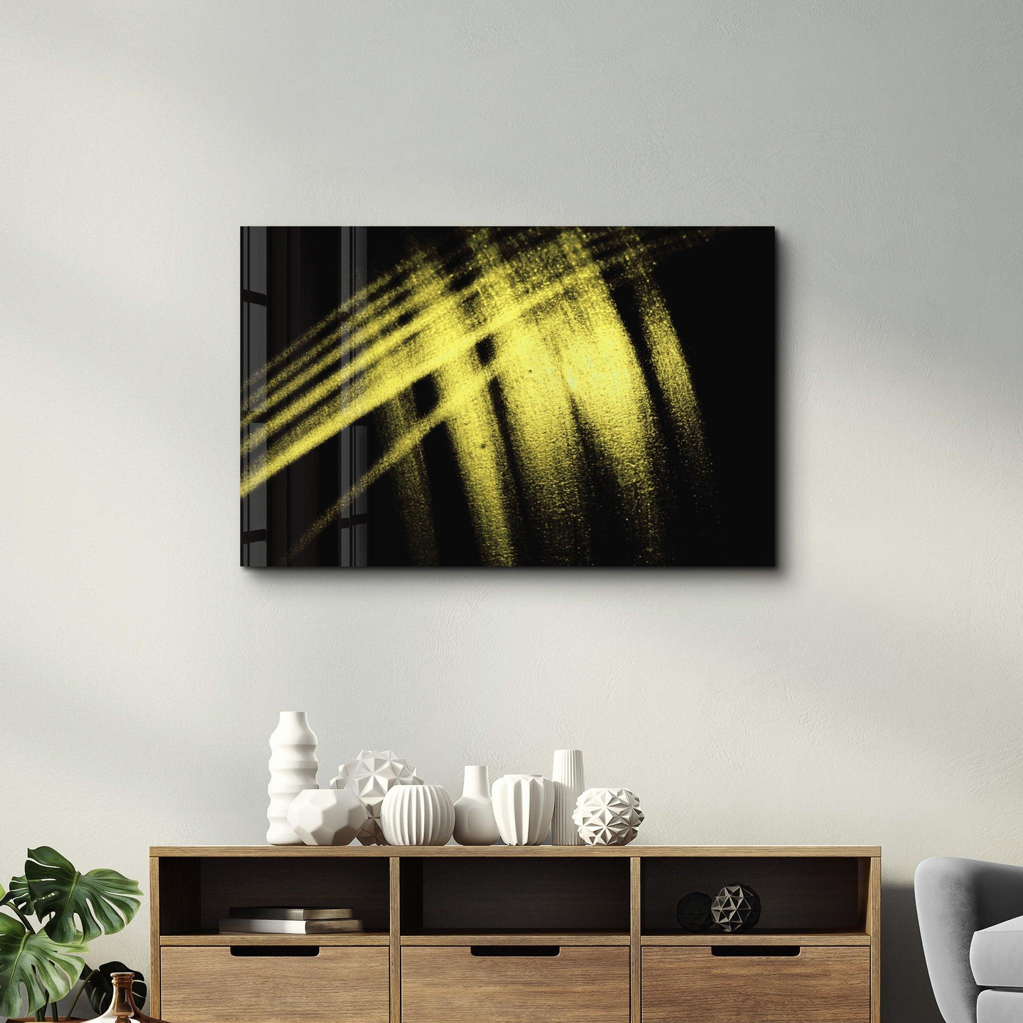 Yellow Pattern | Glass Wall Art - Artdesigna