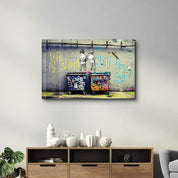 Banksy Life is Short Glass Wall Art - Artdesigna