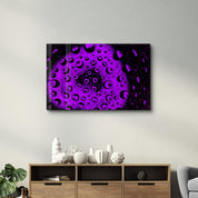 Water Drops - Purple Heart | Glass Wall Art - Artdesigna