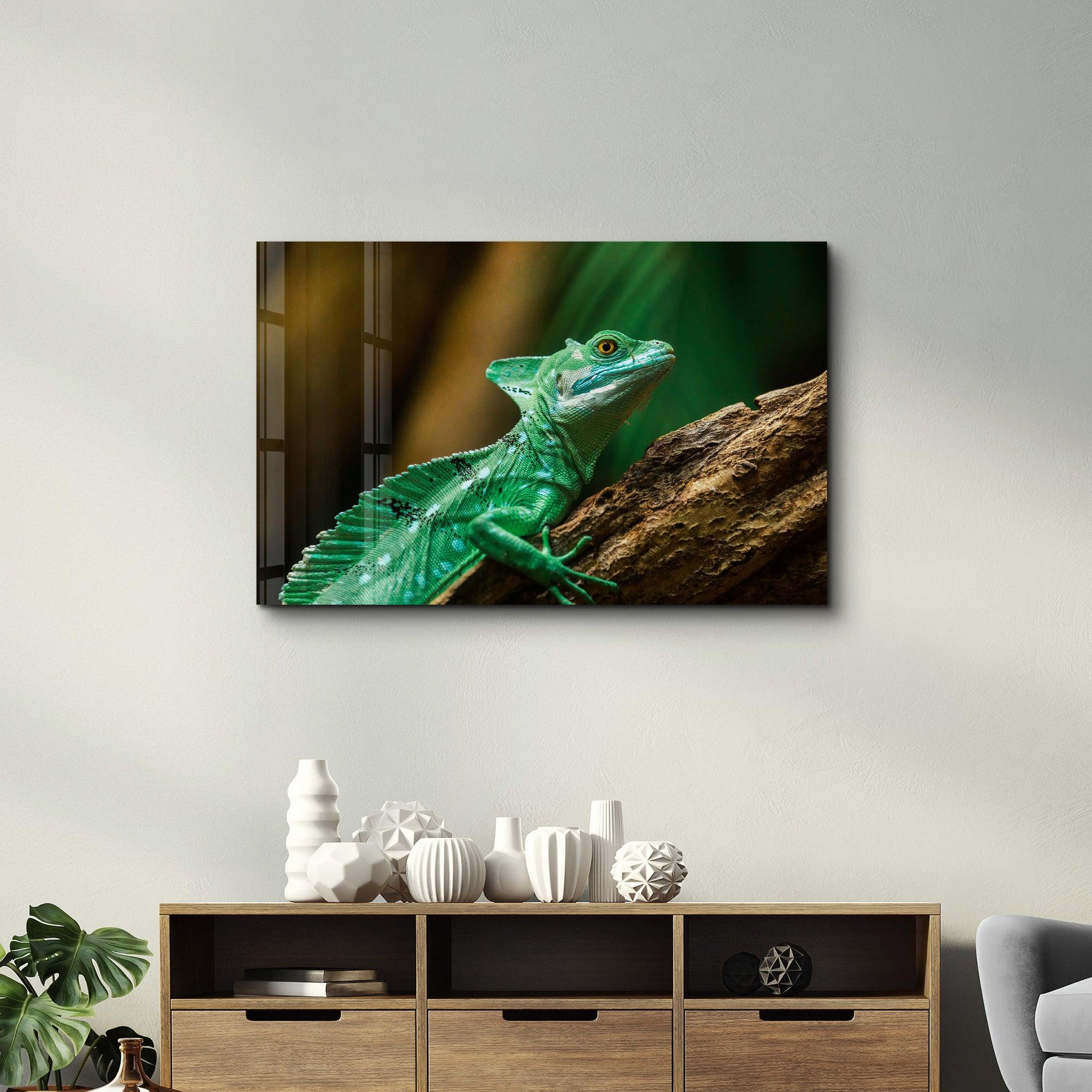 Wild Green | Glass Wall Art - Artdesigna