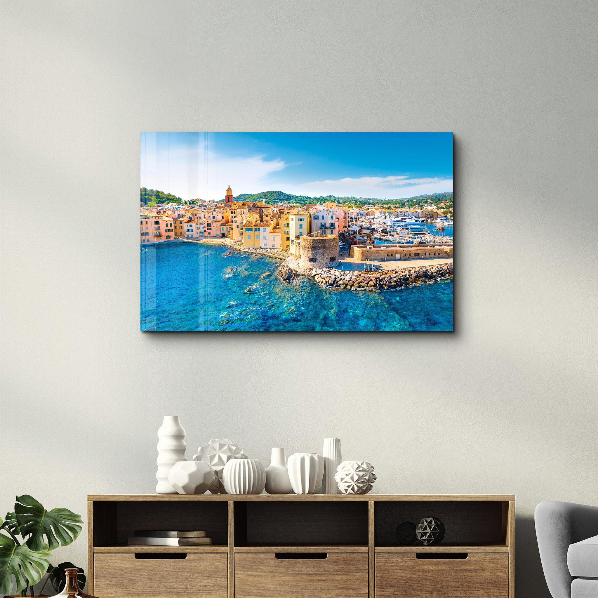 St. Tropez | Glass Wall Art - Artdesigna