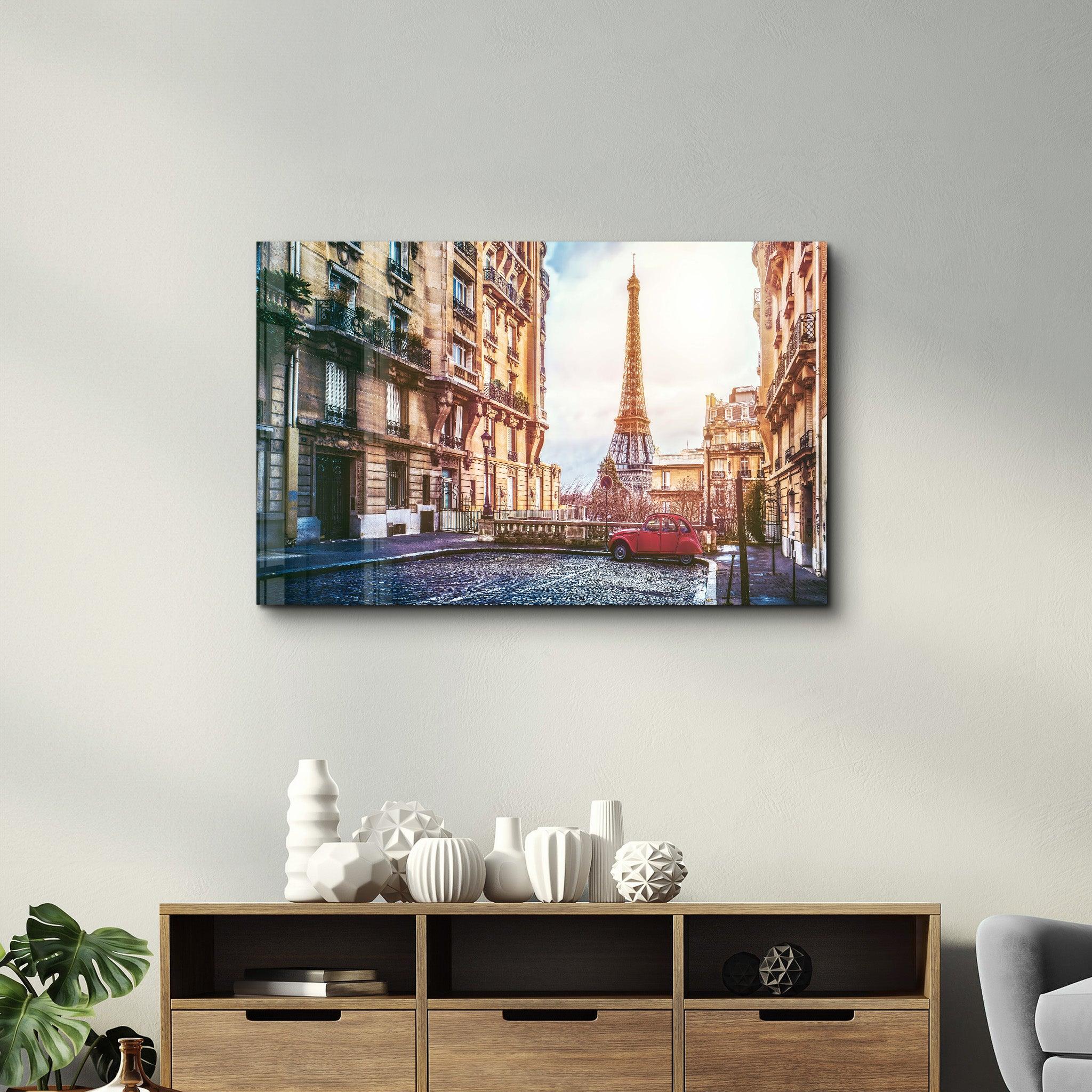 Paris Old Town - France | Glass Wall Art - Artdesigna