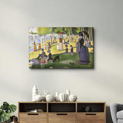 A Sunday on La Grande Jatte (1884) by Georges Seurat | Glass Wall Art - Artdesigna