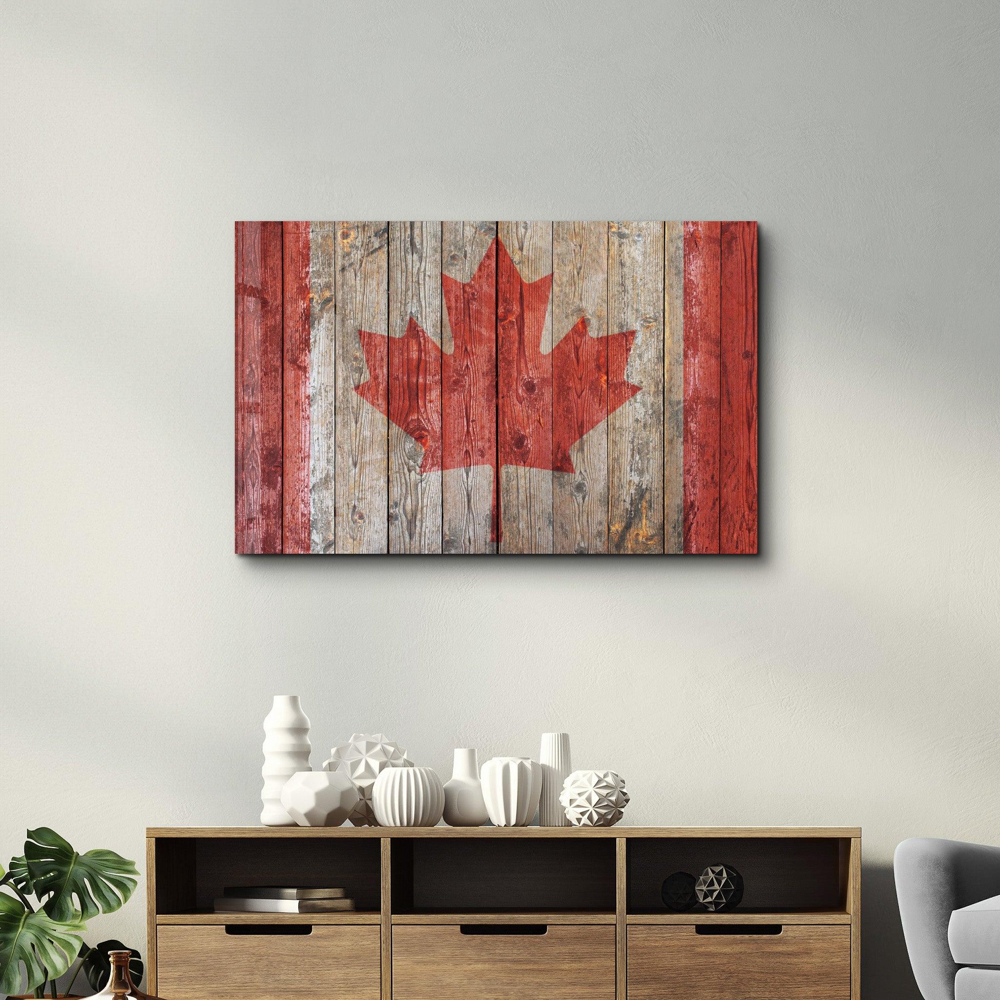 Flag Of Canada | Glass Wall Art - Artdesigna