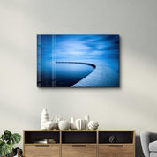 The Curvy Pier | Glass Wall Art - Artdesigna