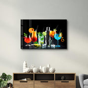 Cocktails Feast | Glass Wall Art - Artdesigna