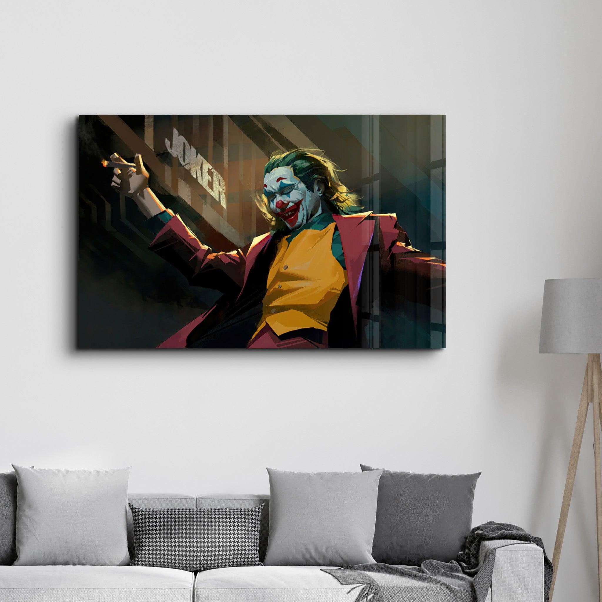 Abstract Joker | Glass Wall Art - Artdesigna