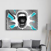 Abstract Scream | Glass Wall Art - Artdesigna