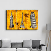 London-Paris-Rome | Glass Wall Art - Artdesigna