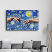 Abstract Van Gogh | Glass Wall Art - Artdesigna