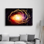 Abstract Space Portrait | Glass Wall Art - Artdesigna