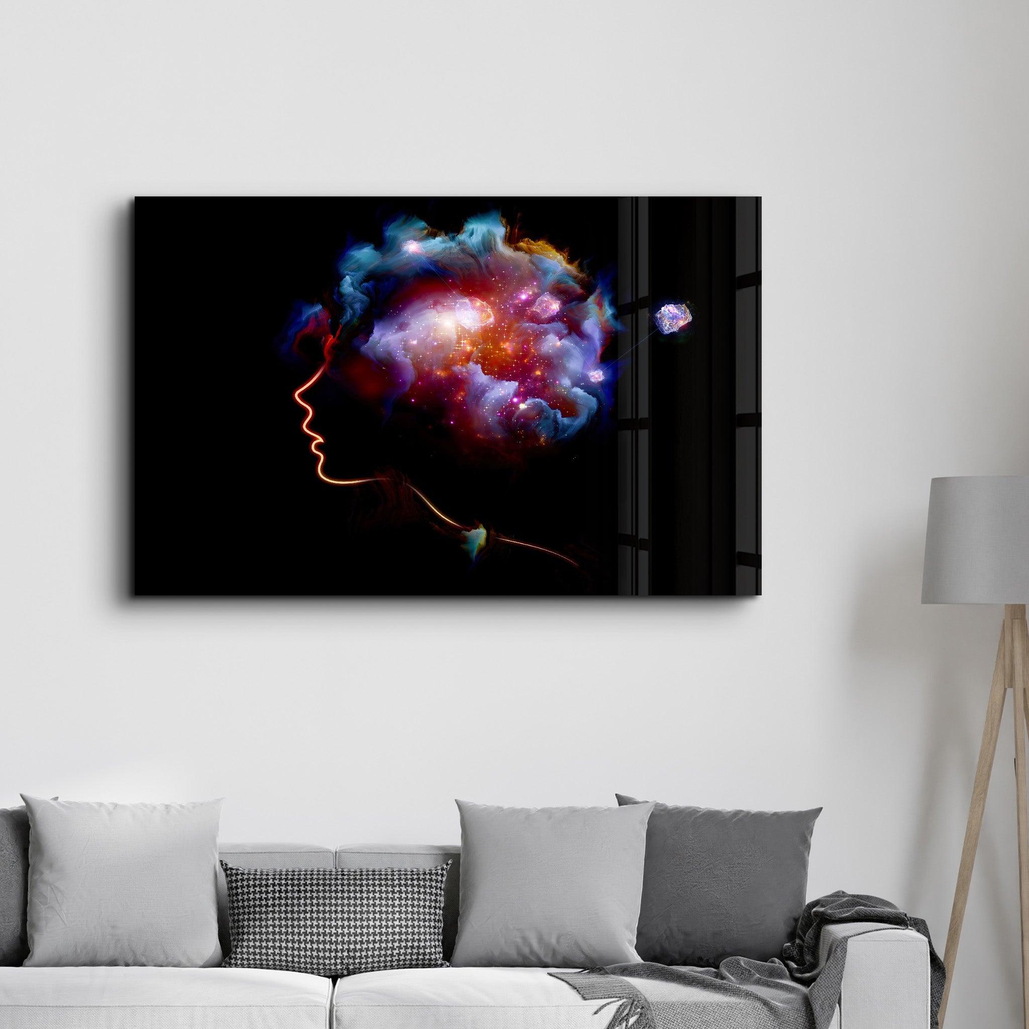 Space in Mind | Glass Wall Art - Artdesigna