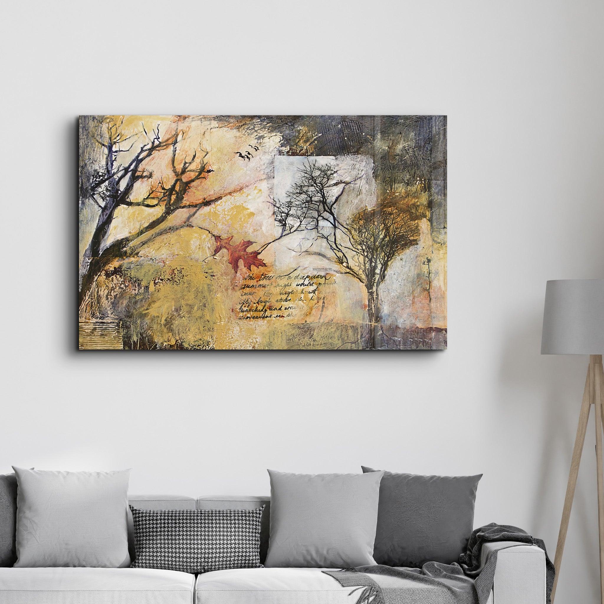 A Note Between Trees | Glass Wall Art - Artdesigna