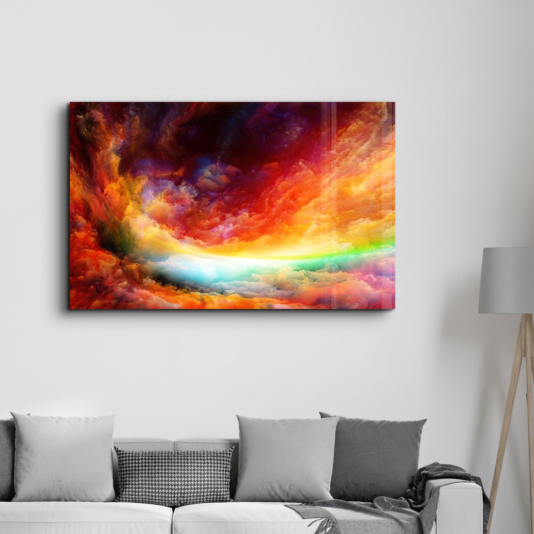 Color Puff V2 | Glass Wall Art - Artdesigna