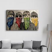 Banksy - Beatles | Glass Wall Art - Artdesigna