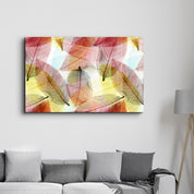 Colored Leaves | Glass Wall Art - Artdesigna