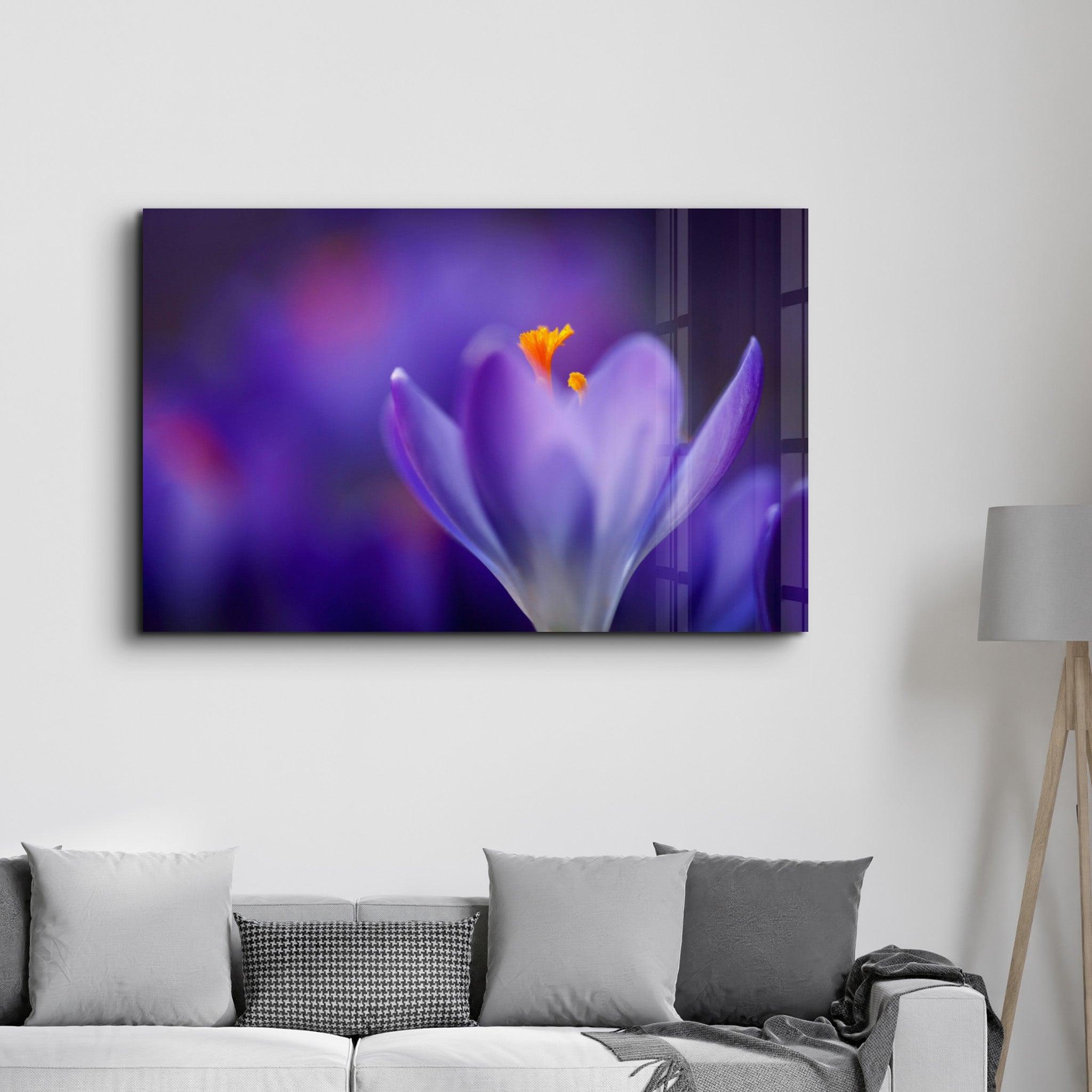 Radiant Bloom | Glass Wall Art - Artdesigna