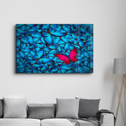 A Standout Among the Blue | Glass Wall Art - Artdesigna