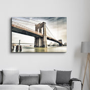 Bridge to the City | Glass Wall Art - Artdesigna