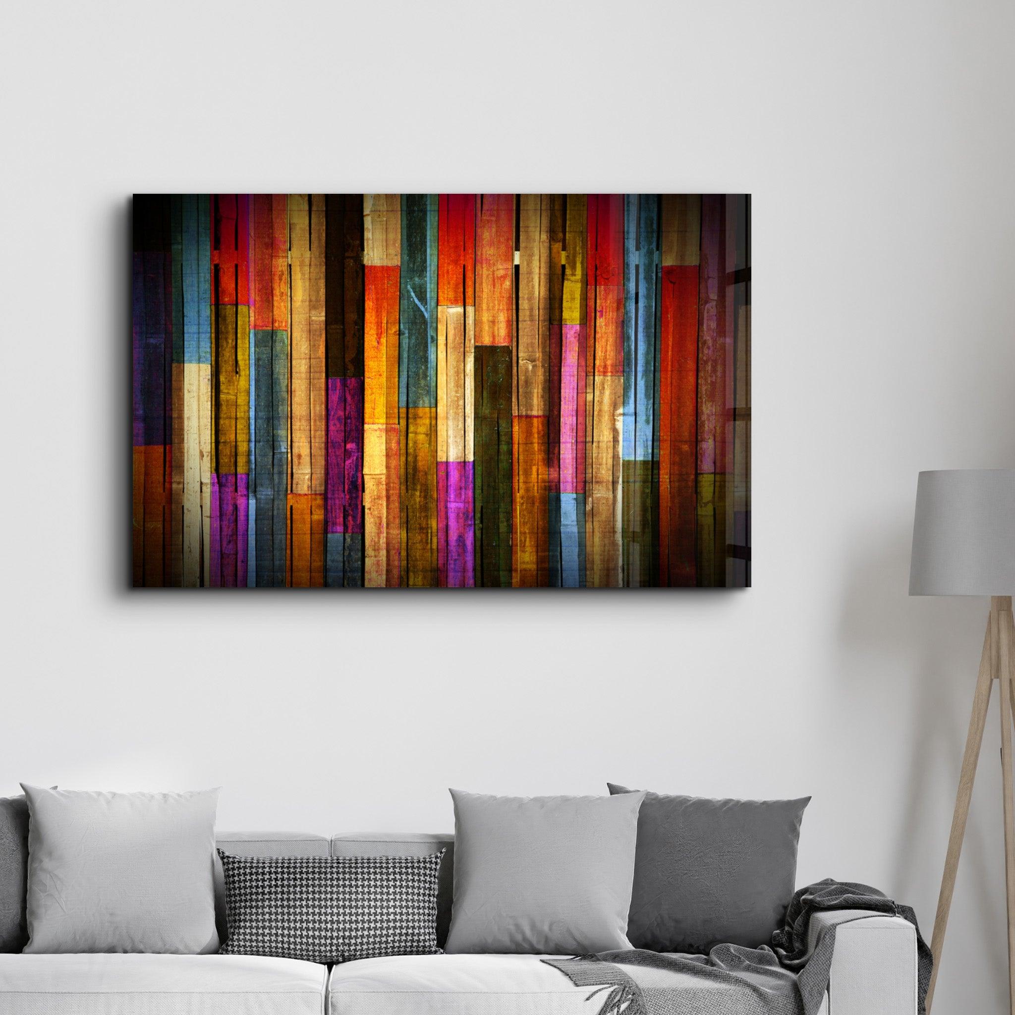 Painted Wood Glass Wall Art - Artdesigna