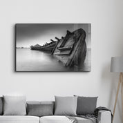 Shipwreck | Glass Wall Art - Artdesigna