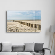 Silent Beach | Glass Wall Art - Artdesigna