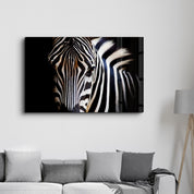 Zebra | Glass Wall Art - Artdesigna