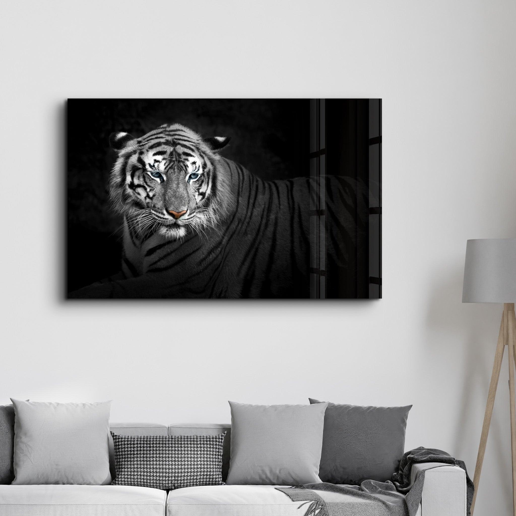 Tiger 4 | Glass Wall Art - Artdesigna