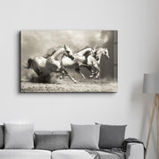 The Thunder of Hooves : Horses | Glass Wall Art - Artdesigna