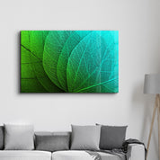 Green Leaf 2 | Glass Wall Art - Artdesigna