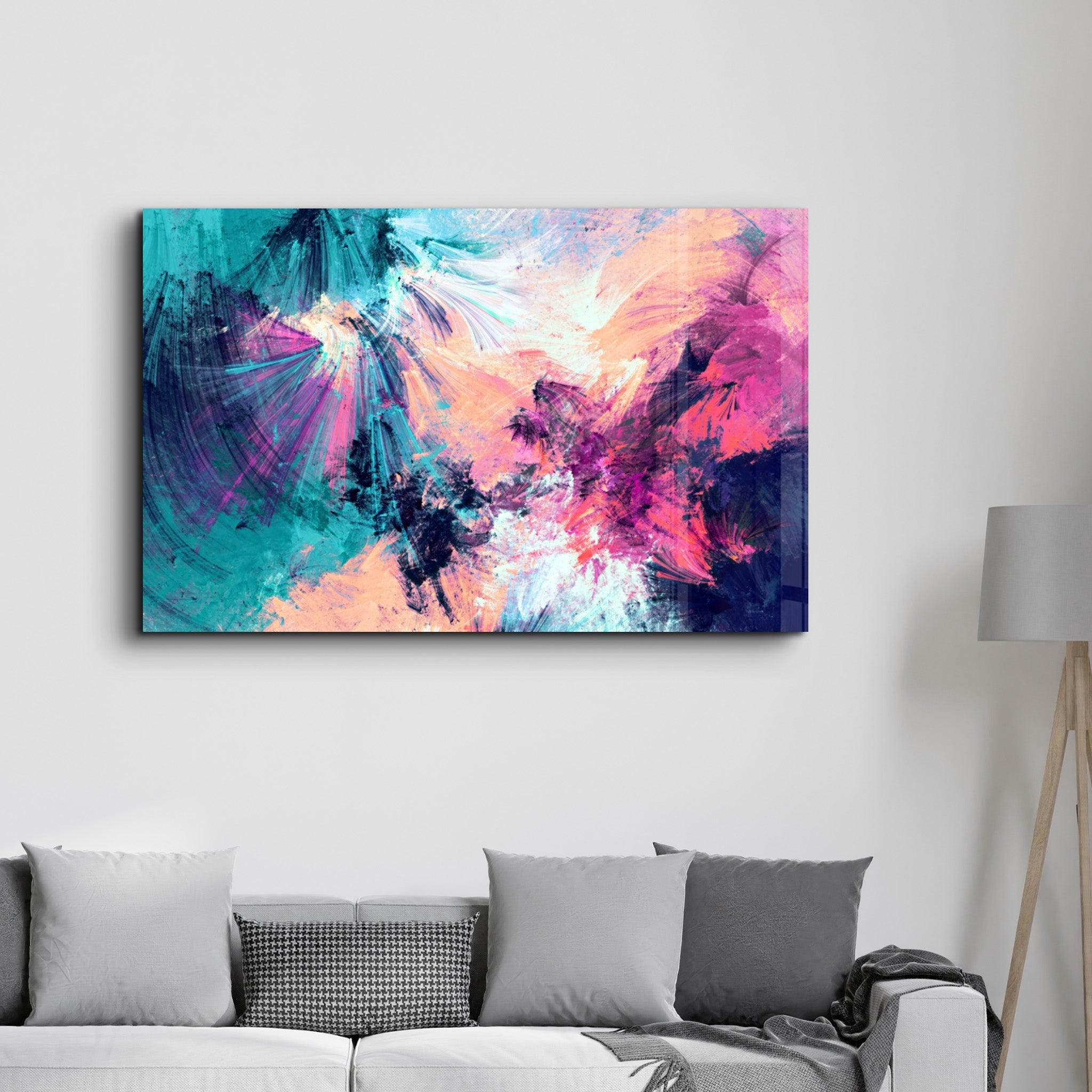 Color Surf | Glass Wall Art - Artdesigna