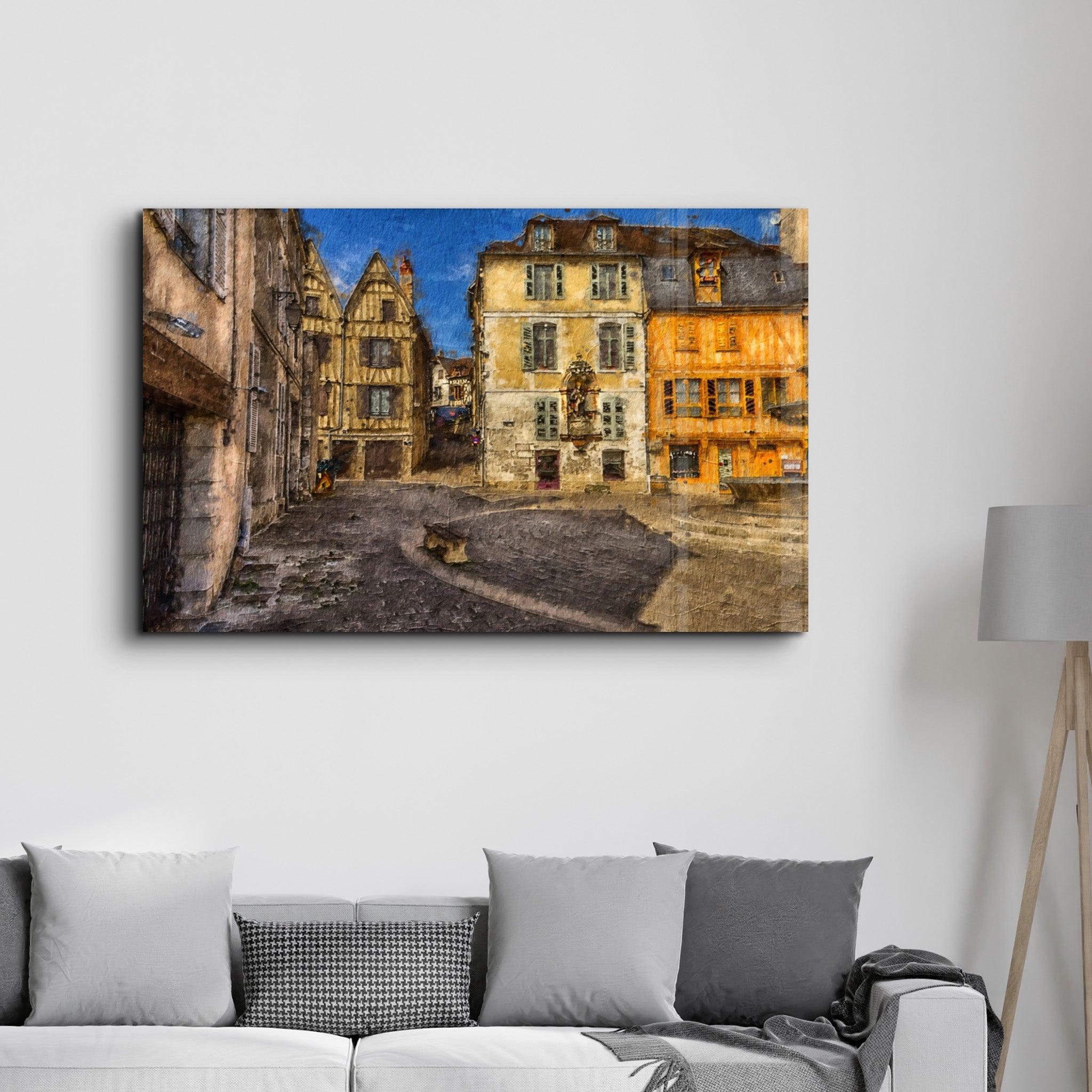 Medieval Square | Glass Wall Art - Artdesigna