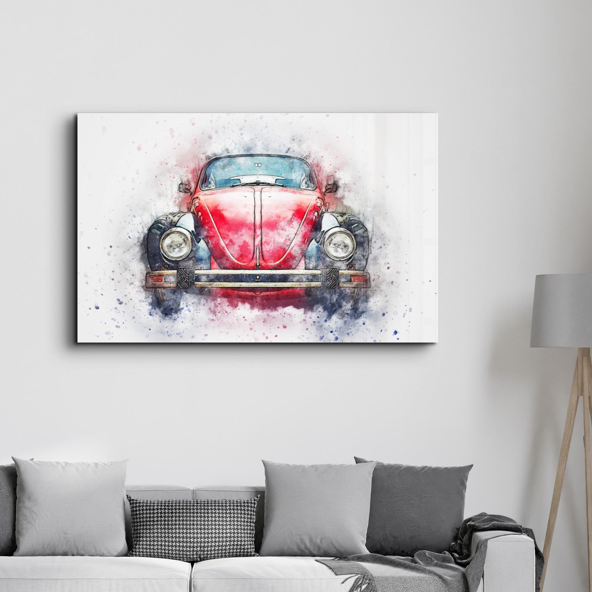 The Car | Glass Wall Art - Artdesigna