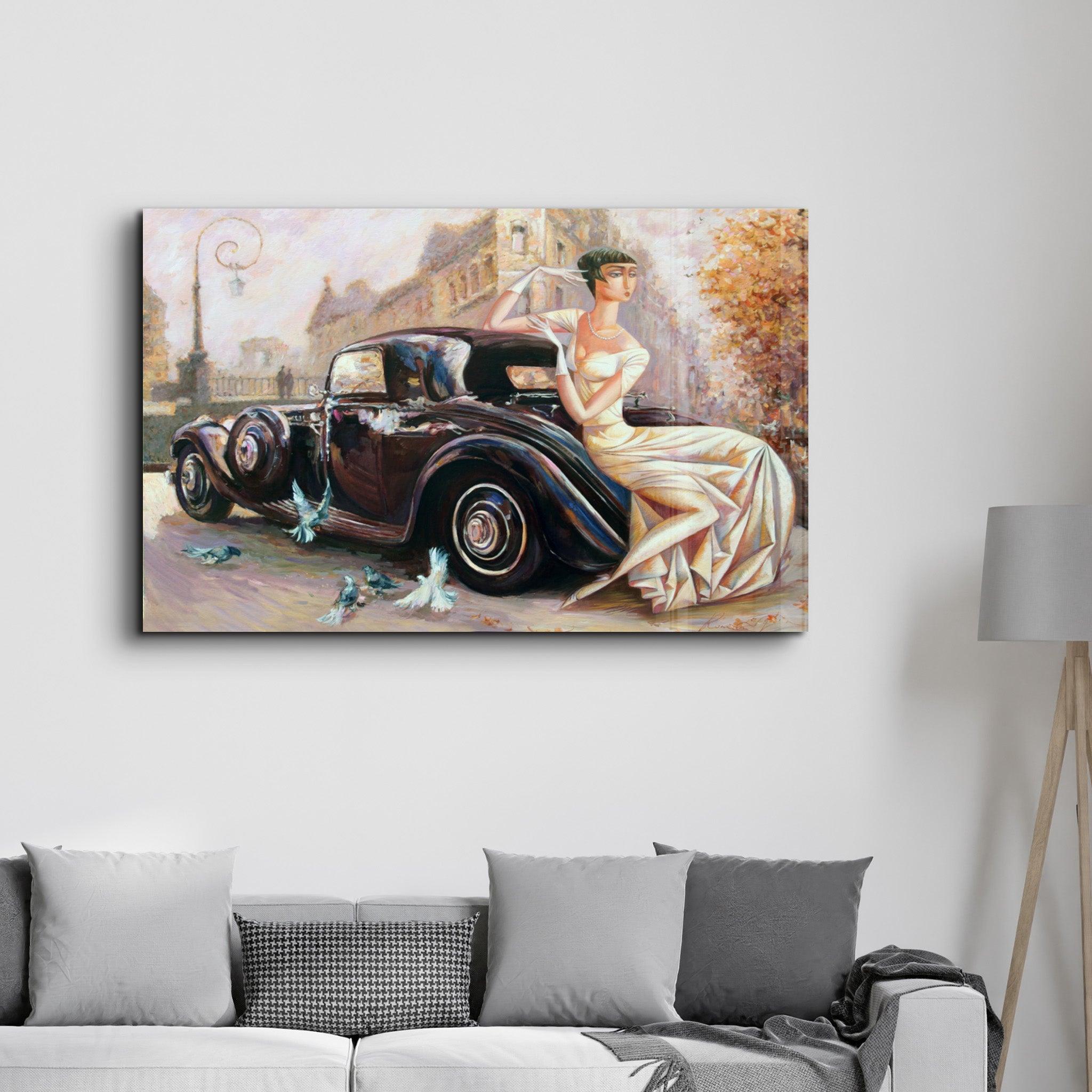 Bridda Car | Glass Wall Art - Artdesigna