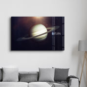 Saturn | Glass Wall Art - Artdesigna