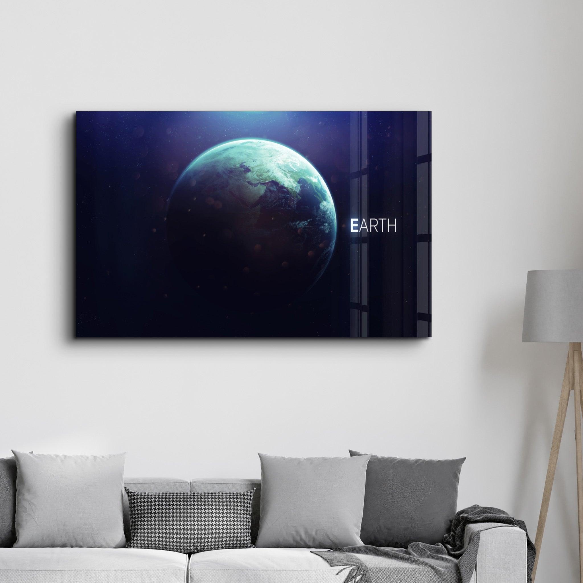 Earth | Glass Wall Art - Artdesigna