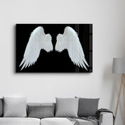 Angel Wings | Glass Wall Art - Artdesigna