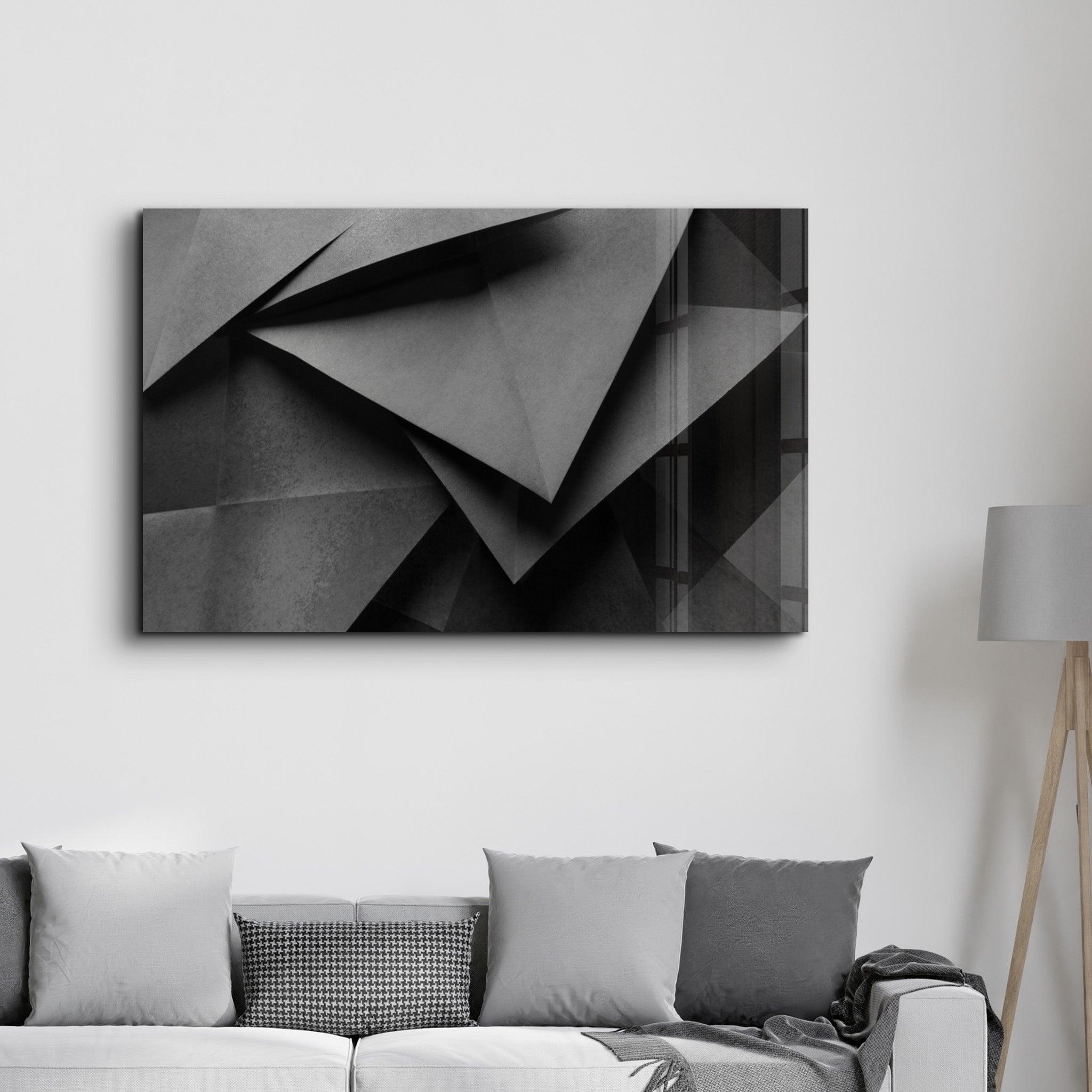 Black Paper | Glass Wall Art - Artdesigna