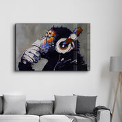 Abstract Monkey Beat | Glass Wall Art - Artdesigna