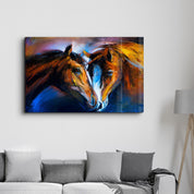 Wild Horses | Glass Wall Art - Artdesigna