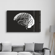 Brain Lines | Glass Wall Art - Artdesigna