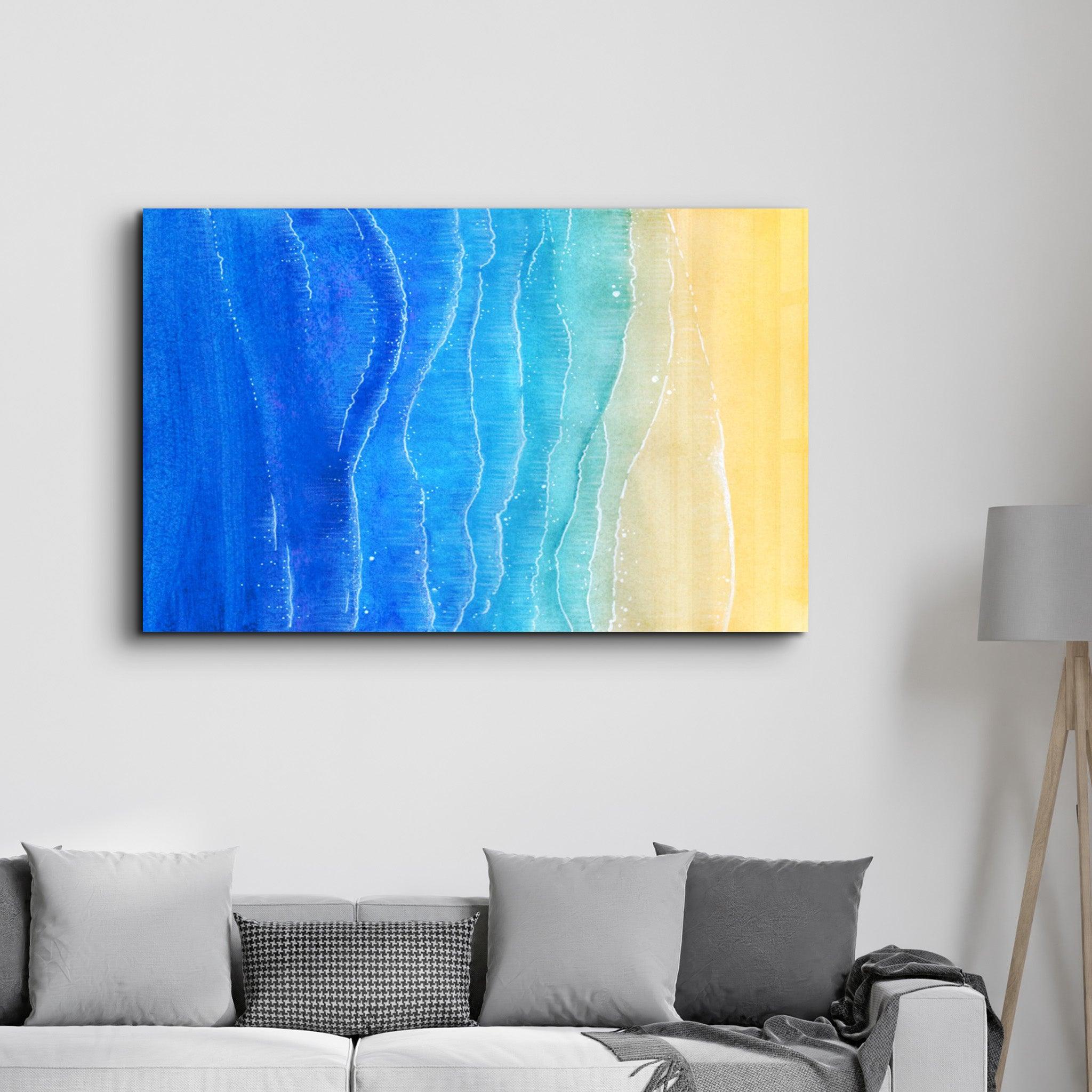 The Beach | Glass Wall Art - Artdesigna