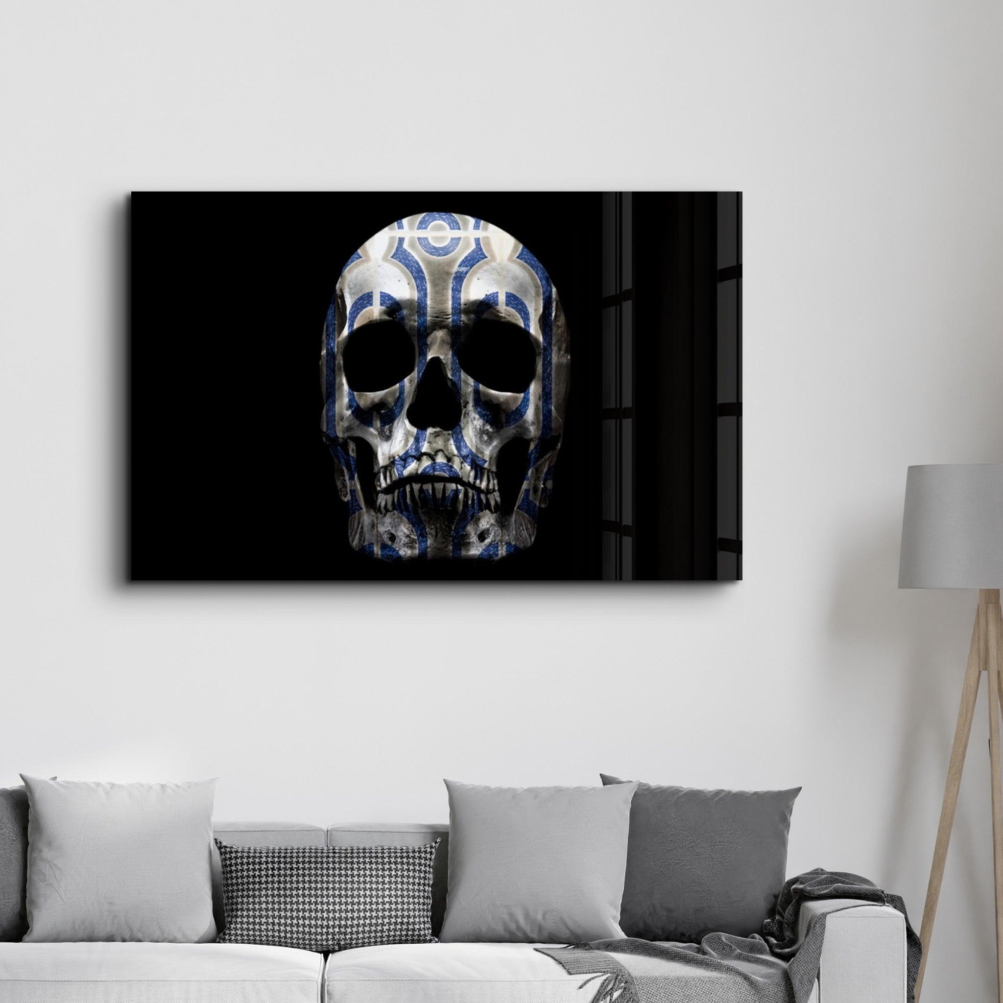 Design Skull | Glass Wall Art - Artdesigna