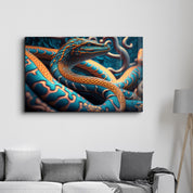 Snake Dragon | Secret World Collection Glass Wall Art - Artdesigna