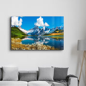 Peaks Eiger, Jungfrau-Switzerland | Glass Wall Art - Artdesigna